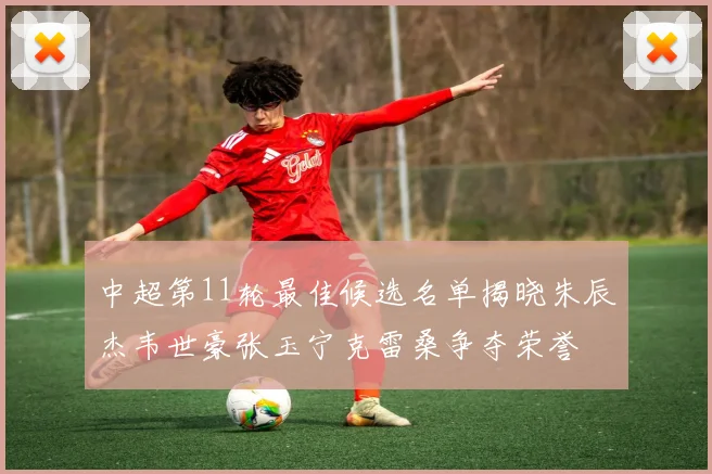 中超第11轮最佳候选名单揭晓朱辰杰韦世豪张玉宁克雷桑争夺荣誉